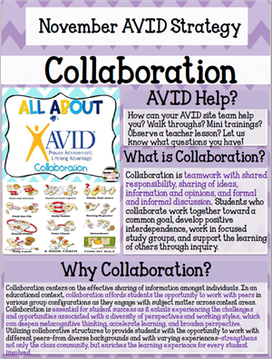 November AVID Strategy - Collaboration 1 